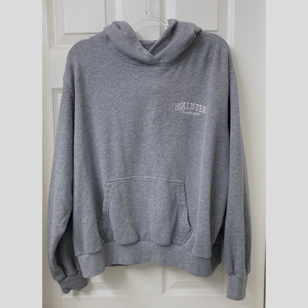 Women's Hollister Gray Fleece Hoodie Size Medium
